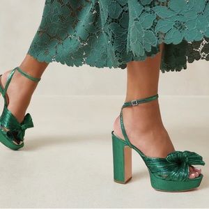 Loeffler Randall Natalia Emerald Platform Bow Heel